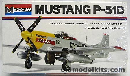 Monogram 1/48 Mustang P-51D - White Box Issue, 5101 plastic model kit
